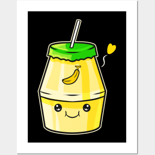 I Love Banana Milk Milk Shake And Banana Posters and Art